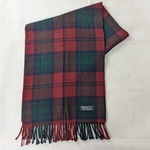 Burberry London Vintage 100% Cashmere Classic Nova Check Red Scarf - England